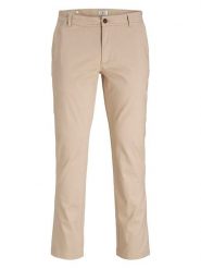 Jack & Jones Spodnie chino w kolorze beżowym rozmiar: W33/L34. Brązowe spodnie materiałowe męskie Jack & Jones, bez wzorów. Za 109.95 zł.