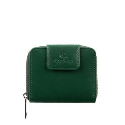 Skórzany portfel damski Canaletto z naturalnej skóry licowej - elegancki i wszechstronny PD1023s31GR RFID. Zielone portfele damskie bez wzorów, ze skóry. Za 148.20 zł.