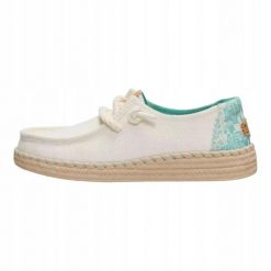HEYDUDE Damskie Mokasyny Wendy Espadrille. Brązowe mokasyny damskie Hey dude, z materiału. Za 359.00 zł.