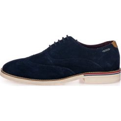 Pepe Jeans półbuty męskie Dave 43 ciemnoniebieskie. Niebieskie półbuty męskie Pepe Jeans, z jeansu, bez zapięcia. Za 415.00 zł.