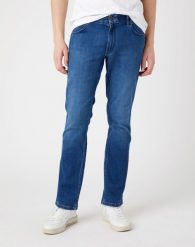 WRANGLER GREENSBORO MĘSKIE SPODNIE JEANSOWE THE FUTURE W15QCS27A 112320123. Spodnie materiałowe męskie Wrangler, bez wzorów, z jeansu. Za 239.99 zł.