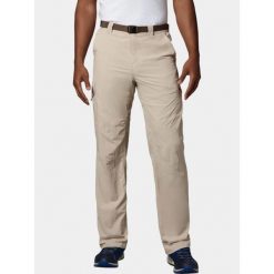 Spodnie turystyczne męskie Columbia Silver Ridge. Brązowe spodnie materiałowe męskie Columbia, bez wzorów, z nylonu, sportowe. W wyprzedaży za 288.15 zł.
