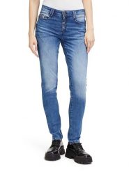 CARTOON Dżinsy - Slim fit - w kolorze niebieskim rozmiar: 40. Niebieskie jeansy damskie Cartoon. Za 144.92 zł.