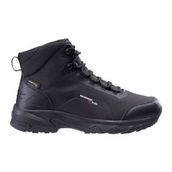 Buty Magnum Dodson Mid Wp C 92800442197 czarne. Czarne buty trekkingowe męskie z gumy, bez zapięcia. Za 448.14 zł.