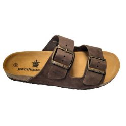 Klasyczne klapki unisex. Brązowe klapki i japonki męskie PACIFIQUE SUD. Za 252.50 zł.