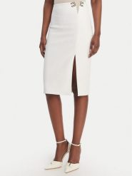 Elisabetta Franchi Spódnica ołówkowa GO-147-61E2-V320 Biały Regular Fit. Białe spódniczki damskie Elisabetta Franchi, bez wzorów, z syntetyku, ołówkowe. Za 1,359.00 zł.