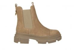 Botki Bayla-157 3897 001-P Beż 157026, Beż, Skóra naturalna - 39. Brązowe botki damskie Bayla, na lato, ze skóry, bez obcasa, bez zapięcia. W wyprzedaży za 224.10 zł.