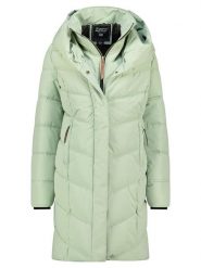 Geographical Norway Płaszcz zimowy "Djamila" w kolorze jasnozielonym rozmiar: L. Zielone płaszcze damskie Geographical Norway, na zimę, l, bez wzorów, z puchu. Za 330.67 zł.