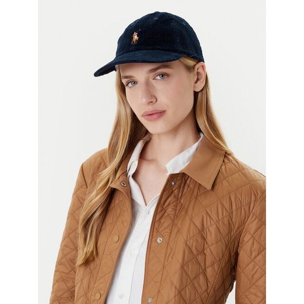 Czapka z daszkiem Polo Ralph Lauren. Niebieskie czapki z daszkiem damskie Polo Ralph Lauren, bez wzorów. Za 279.99 zł.