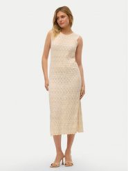 Vero Moda Sukienka letnia Bali 10302925 Écru Regular Fit. Sukienki damskie Vero Moda, na lato, l, bez wzorów, z bawełny, bez kołnierzyka, bez ramiączek. Za 129.99 zł.