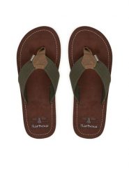 Barbour Japonki MBS0007OL52 Zielony ciemny. Zielone klapki i japonki męskie Barbour, z syntetyku. Za 159.99 zł.