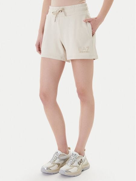 EA7 Emporio Armani Szorty sportowe 7W000269 AF12482 U1088 Beżowy Regular Fit. Brązowe spodenki sportowe damskie EA7 Emporio Armani, s, z syntetyku. Za 389.99 zł.