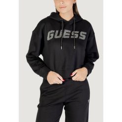 Bluza Kobieta GUESS ACTIVE PRIMULA RHINESTONES HOODIE SWE. Czarne bluzy z kapturem damskie Guess Active, z bawełny. W wyprzedaży za 339.60 zł.