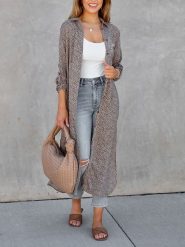Milan Kiss Kimono w kolorze szaro-brązowym rozmiar: M. Szare kardigany damskie Milan Kiss, m, bez wzorów. Za 180.49 zł.