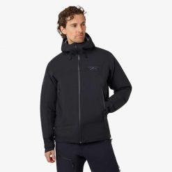 Kurtka shell hiking męska Swedemount Himalaya Shell Jacket II wodoodporny. Czarne kurtki męskie SWEDEMOUNT, m, bez wzorów, bez kaptura. W wyprzedaży za 672.00 zł.