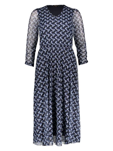 More & More Sukienka ze wzorem rozmiar: 36. Niebieskie sukienki damskie MORE & MORE, bez wzorów, bez kołnierzyka, bez ramiączek, midi. Za 110.81 zł.