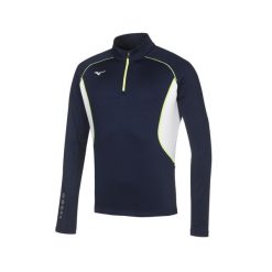 Bluza premium Mizuno JPN warmer. Niebieskie bluzy bez kaptura męskie Mizuno. W wyprzedaży za 229.00 zł.