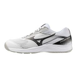 Buty halowe Mizuno Cyclone Speed 5. Białe obuwie do biegania damskie Mizuno. Za 239.99 zł.