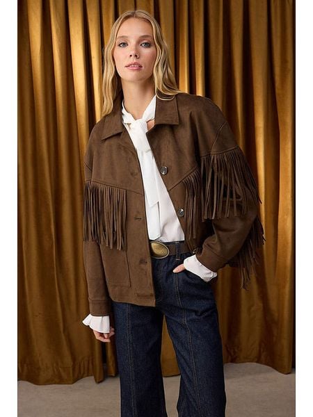 Trendyol Kurtka koszulowa w kolorze brązowym rozmiar: S. Brązowe kurtki damskie Trendyol, s, bez wzorów, bez kaptura. Za 193.70 zł.