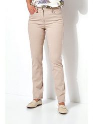 Relaxed by TONI Dżinsy - Slim fit - w kolorze beżowym rozmiar: W38. Brązowe jeansy damskie Relaxed by TONI, z podwyższonym stanem. Za 127.35 zł.