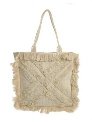 BLE Torebka w kolorze beżowym - 16 x 16 cm rozmiar: onesize. Brązowe torebki klasyczne damskie BLE, bez wzorów, z materiału, bez dodatków. Za 80.45 zł.