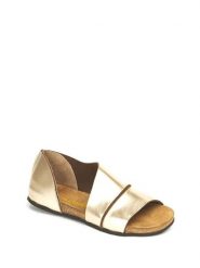 Comfortfusse Skórzane sandały w kolorze złotym rozmiar: 42. Żółte sandały damskie Comfortfusse, bez wzorów, ze skóry, bez obcasa. Za 182.95 zł.