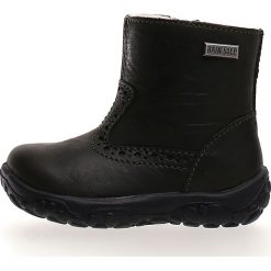 Skórzane botki "Braz" w kolorze czarnym. Czarne buciki dla niemowląt Naturino, z wełny, bez zapięcia. W wyprzedaży za 175.95 zł.