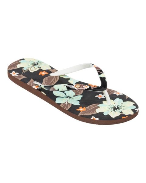 Sandały dla Kobiety PORTOFINO III Multicolore. Zielone sandały damskie Roxy, bez wzorów, z gumy, bez obcasa. Za 129.99 zł.