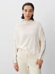 Someday Sweter "Timani" w kolorze kremowym rozmiar: M. Brązowe golfy damskie Someday, m, bez wzorów, z kaszmiru, bez ramiączek. Za 219.60 zł.