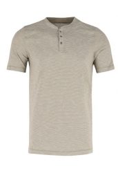 T-shirt ze stójką TM-LAB. Brązowe t-shirty męskie Volcano, l, bez wzorów, z bawełny, bez kołnierzyka. Za 79.99 zł.