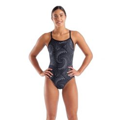 Damski kostium kąpielowy 1-częściowy Arena Fireflow Lightdrop Back. Czarne stroje jednoczęściowe damskie Arena, xs, bez wzorów. Za 310.00 zł.