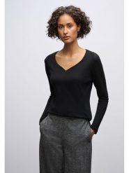 Street One Koszulka w kolorze czarnym rozmiar: 34. Czarne t-shirty damskie Street One, bez wzorów, z bawełny, bez kołnierzyka. Za 82.64 zł.