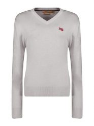 Geographical Norway Sweter w kolorze szarym rozmiar: S. Szare swetry klasyczne damskie Geographical Norway, s, bez kołnierzyka. Za 87.81 zł.