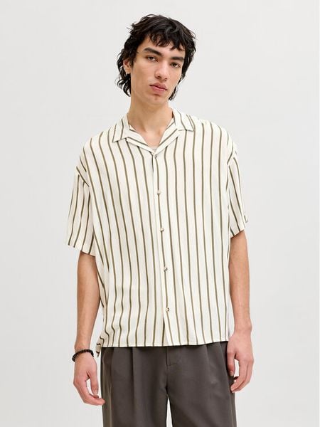 Jack & Jones Koszula Jeff 12288853 Beżowy Relaxed Fit. Brązowe koszule męskie Jack & Jones, m, bez wzorów, z wiskozy, bez kołnierzyka, bez ramiączek. Za 119.99 zł.