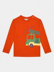 OVS Bluzka 1827294 Pomarańczowy Regular Fit. Brązowe t-shirty chłopięce OVS, bez wzorów, z bawełny, bez ramiączek. Za 19.99 zł.