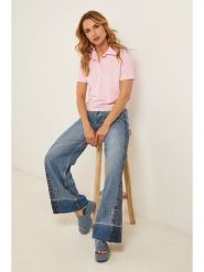Joséfine Koszulka polo "Ermine" w kolorze jasnoróżowym rozmiar: S. Różowe bluzki damskie Joséfine, s, bez wzorów, bez kołnierzyka, bez ramiączek. Za 149.95 zł.