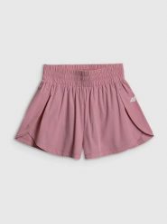 Spodenki szorty damskie treningowe szybkoschnące różowe 4F XL Różowy. Czerwone szorty damskie 4f, bez wzorów, z elastanu. Za 149.99 zł.