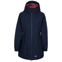 Trespass Daytrip - damska parka wodoodporna, długa, kaptur regulowany. Niebieskie parki damskie Trespass, m, bez wzorów, z poliesteru. Za 312.99 zł.