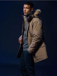 Kurtka parka - beżowy. Brązowe kurtki męskie Sinsay, l, bez wzorów. Za 179.99 zł.