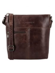 HIDE & STITCHES Skórzana torebka "Porto" w kolorze ciemnobrązowym - 23 x 23 x 4 cm rozmiar: onesize. Brązowe torebki klasyczne damskie HIDE & STITCHES, bez wzorów, z materiału, bez dodatków. Za 262.29 zł.