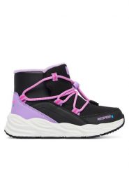 Skechers Śniegowce Turbo Tread 303492L BKMT Czarny. Czarne kozaki dziewczęce Skechers, bez wzorów, ze skóry, bez obcasa. Za 259.99 zł.