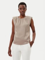 Marciano Guess Bluzka 5GGH39 7079A Beżowy Regular Fit. Brązowe bluzki damskie Marciano Guess, z aplikacjami, z syntetyku, bez ramiączek. Za 179.99 zł.
