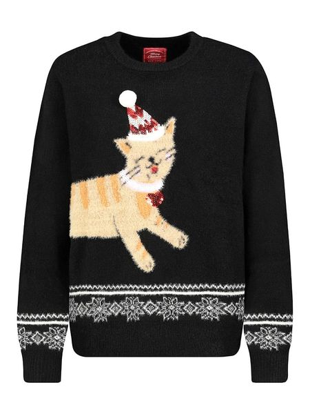 Sublevel Sweter w kolorze czarnym rozmiar: XL. Czarne swetry klasyczne damskie Sublevel, xl, bez kołnierzyka. Za 100.28 zł.