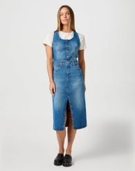 WRANGLER DAMSKA JEANSOWA SUKIENKA WRANGLER THE DRESS WRANGLER WRUGGED 112362611. Sukienki damskie Wrangler, m, bez wzorów, z jeansu, bez kołnierzyka, bez ramiączek. Za 199.99 zł.