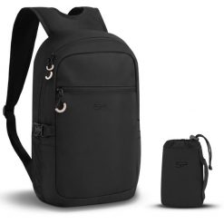 Plecak miejski składany 15 litrów Spokey Fliper. Czarne plecaki damskie Spokey, bez wzorów, sportowe. Za 31.99 zł.