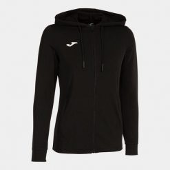 Bluza tenisowa damska Joma Sculpture II Zip-Up Hoodie W. Czarne bluzy sportowe damskie Joma, l, bez wzorów, z elastanu, bez ramiączek, bez kaptura. Za 159.99 zł.