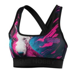 Stanik sportowy fitness siłownia MMA EXTREME HOBBY VIVID BULLTERRIER. Czarne biustonosze sportowe damskie EXTREME HOBBY, bez wzorów, z elastanu. Za 129.00 zł.