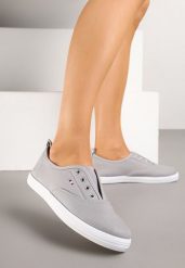 Szare Wsuwane Tenisówki w Casualowym Stylu Sepessa. Szare trampki i tenisówki damskie Renee, bez wzorów, z jeansu. Za 39.99 zł.