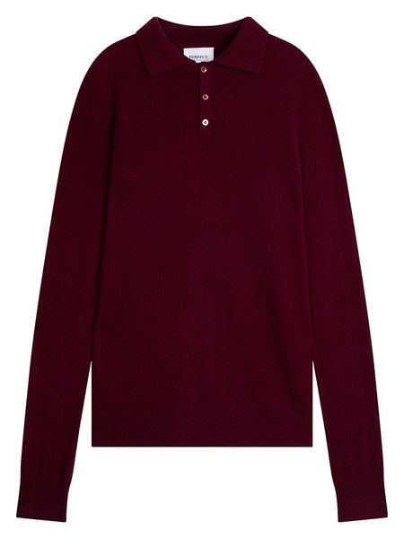 Perfect Cashmere Kaszmirowa koszulka polo "Spencer" w kolorze bordowym rozmiar: L. Czerwone koszulki polo męskie Perfect Cashmere, l, bez wzorów, z kaszmiru, bez ramiączek. Za 501.57 zł.