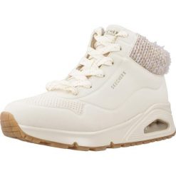 Buty do chodzenia damskie Skechers Uno Darling Daze. Białe buty sportowe na co dzień damskie Skechers, bez wzorów, z materiału, trekkingowe. Za 259.99 zł.